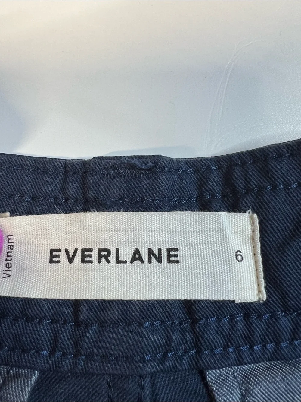 Everlane The Everywhere Pant Navy Size 6 NWT Organic Cotton Linen Barrel Leg